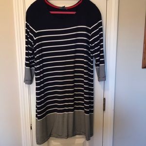 Cute comfy striped dress.  Size L